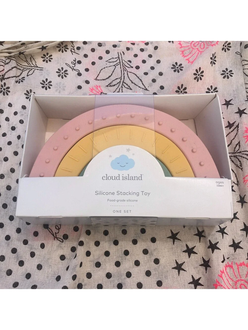 Cloud Island New Open Box Pastel Rainbow Stacking Toy
